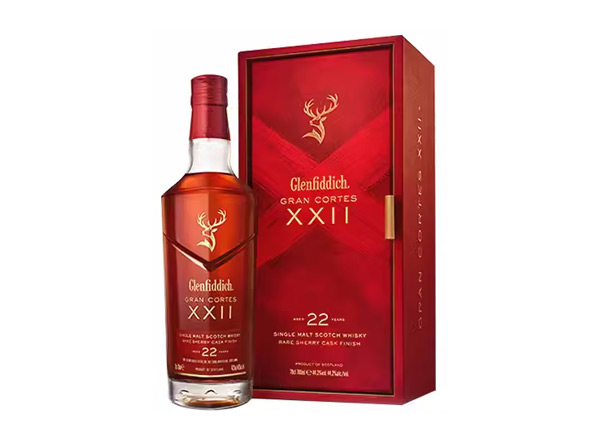 抚顺回收格兰菲迪22年璀璨珍藏版威士忌700ml礼盒装Glenfiddich XXII苏格兰威士忌行情价格